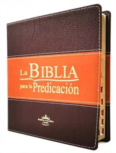 Biblia Para La Predicacion RVR1960 Imitacion Piel, con Indice, Cafe Duo Tono