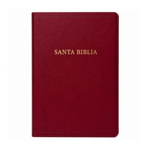 Biblia RVR1960 Tamaño Manual, Imitacion Piel, Color Vino Letra Grande Con Indice