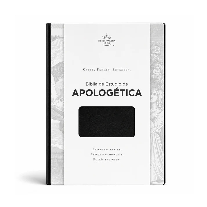 Biblia RVR60 Apologetica Estudio Imitacion Piel Negro Tamaño Grande