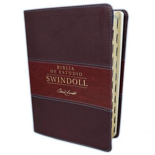 Biblia de estudio Swindoll NTV, Imitacion Piel, Color Cafe con Indice
