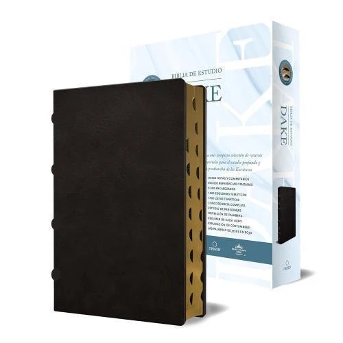 Biblia RVR1960, Estudio Dake, Imitacion Piel, Color Negro Con Indice